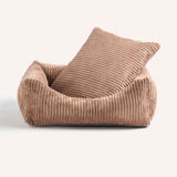 Cama Perro Pana Gruesa Beige